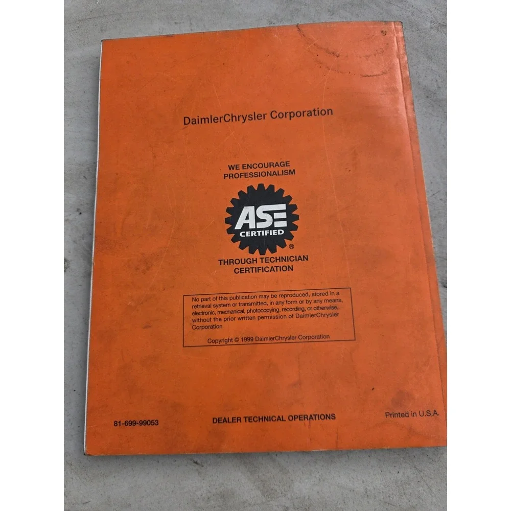 2000 Jeep Grand Cherokee Transmission Manual DaimlerChrysler Corporation